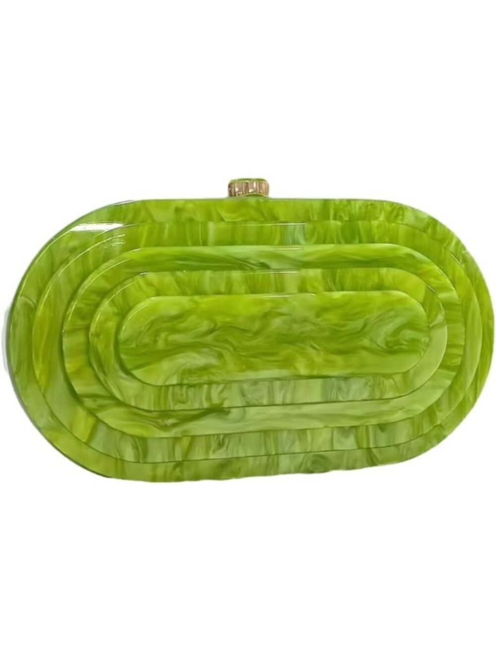 Glitter Shell Shape Acrylic Evening Clutch Bag for Women - Crossbody Purse